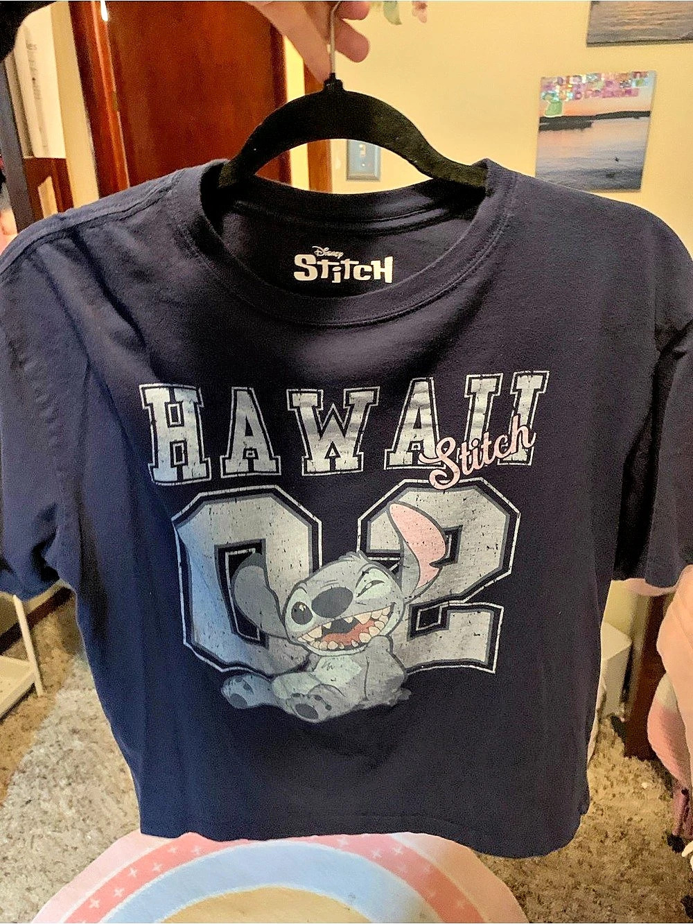 Disney Stitch Hawaii 82 Girls Graphic Tee Size Medium. Juniors